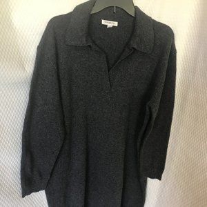 BEACH LOUNGE KNIT LONG SLEEVE SZ XXL DARK GRAY WILL KEEP YOU WARM EUC